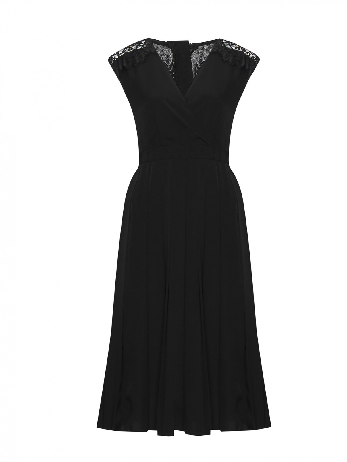 Платье-миди с кружевной вставкой TWINSET  –  Общий вид