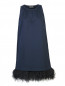 Платье из плотного трикотажа с декором из перьев Sportmax  –  Общий вид