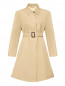 Плащ из смешанного хлопка с поясом Weekend Max Mara  –  Общий вид