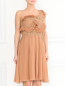 Платье-мини с отделкой из кружева и плиссированной юбкой Alberta Ferretti  –  Модель Верх-Низ