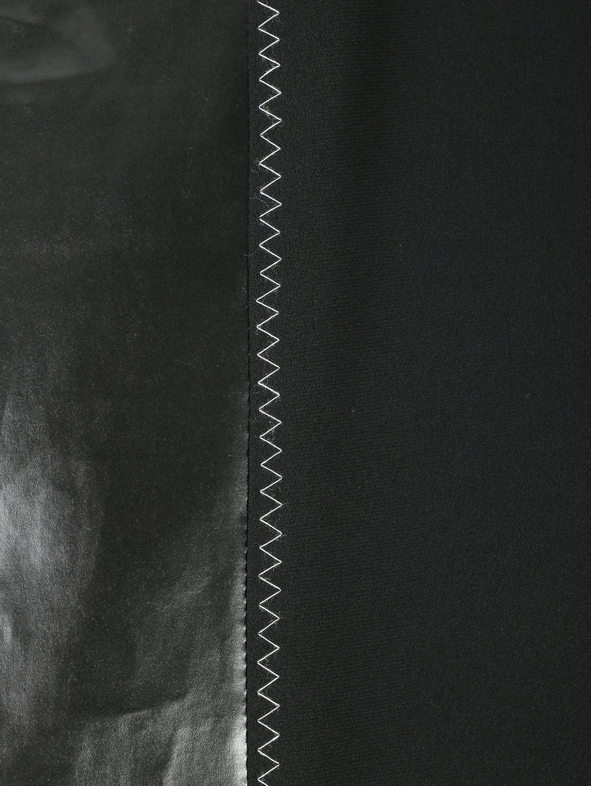 Юбка-миди с контрастной отстрочкой Marina Rinaldi  –  Деталь  – Цвет:  Черный
