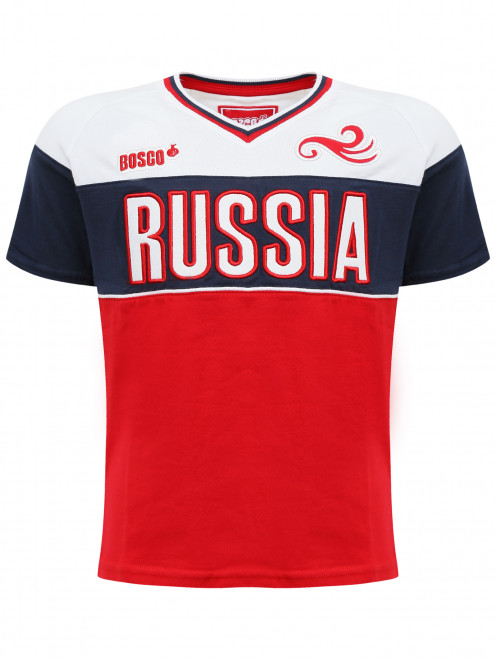 Футболка из хлопка с вышивкой Sochi 2014 - Общий вид