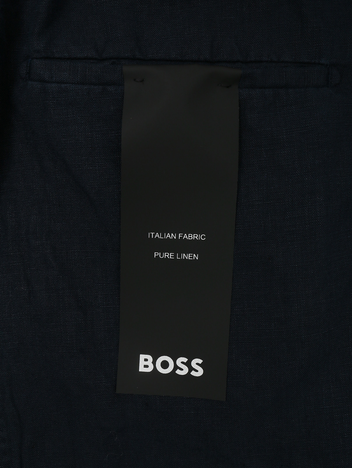 Пиджак из льна Hugo Boss  –  Деталь2  – Цвет:  Синий