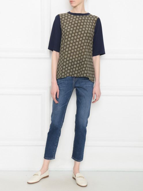 Джинсы из хлопка с карманами  Weekend Max Mara - МодельОбщийВид