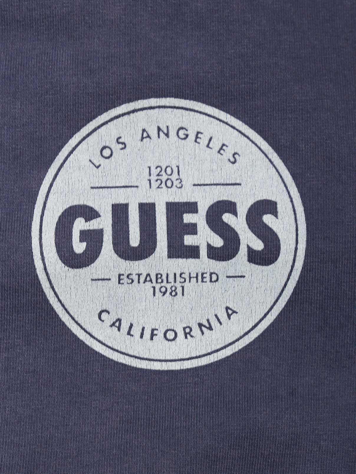 Толстовка из хлопка на молнии Guess Kids  –  Деталь  – Цвет:  Синий