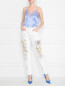 Джинсы прямого кроя с абстрактным принтом Calvin Klein  –  МодельОбщийВид