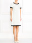Платье-мини прямого кроя с контрастной отделкой S Max Mara  –  Модель Общий вид