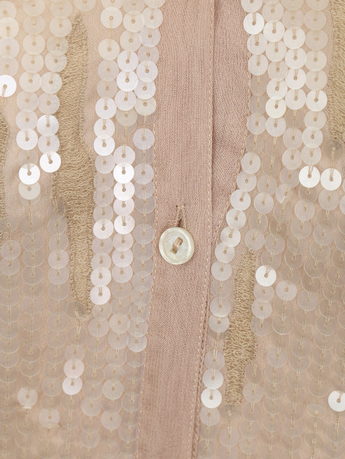 Блуза свободного кроя декорированная пайетками - Деталь