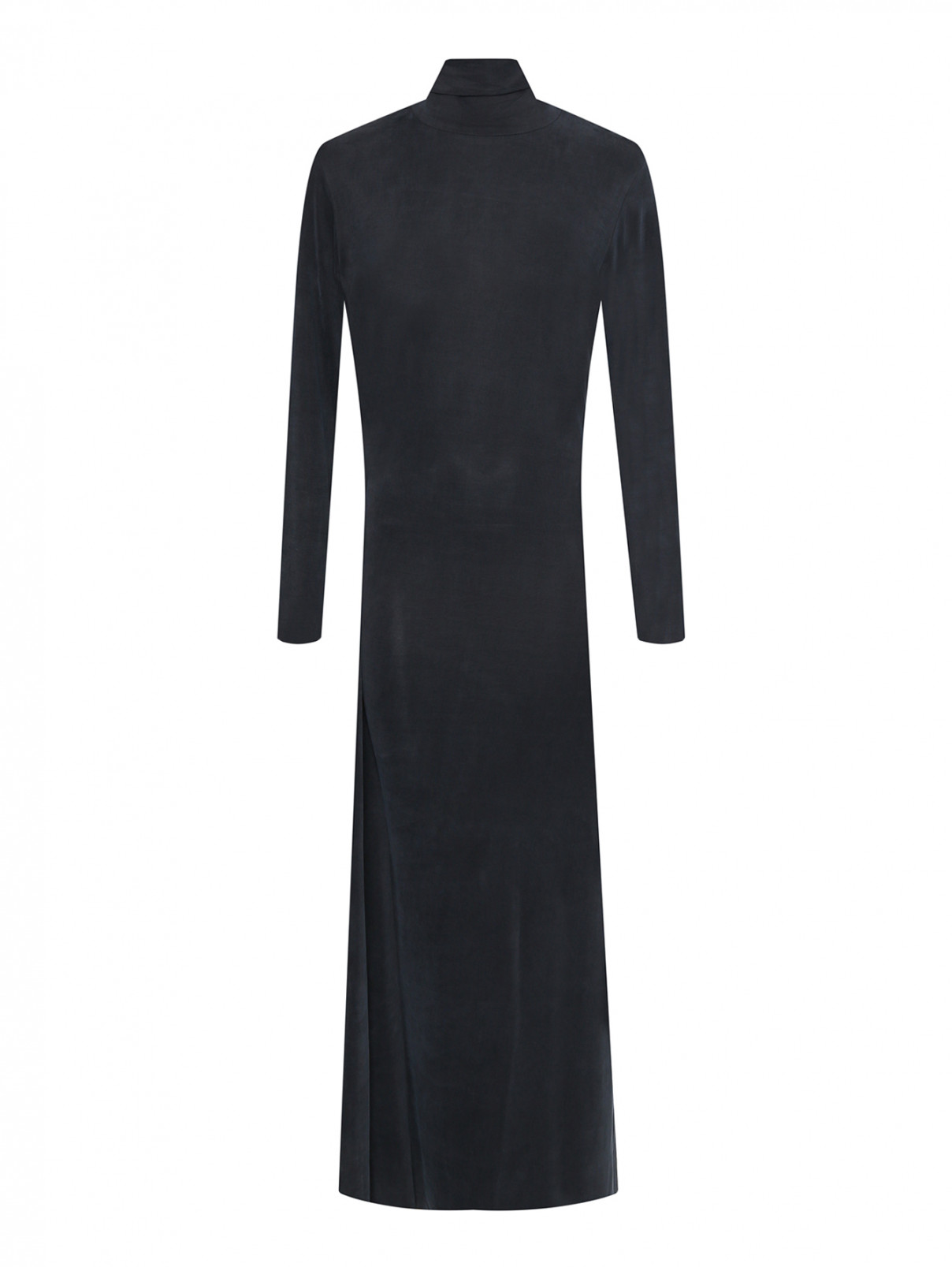 Платье-макси однотонное с горлом MM6  –  Общий вид  – Цвет:  Серый