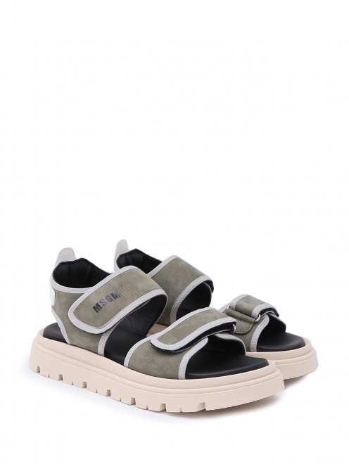 Сандалии из кожи на липучке MSGM - Общий вид