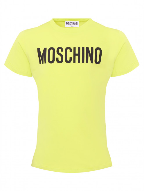 Футболка с контрастным принтом Moschino - Общий вид
