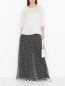 Блуза из смешанного шелка с круглым вырезом Marina Rinaldi  –  МодельОбщийВид