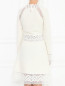 Платье из шерсти с кружевной отделкой Ermanno Scervino  –  МодельВерхНиз1