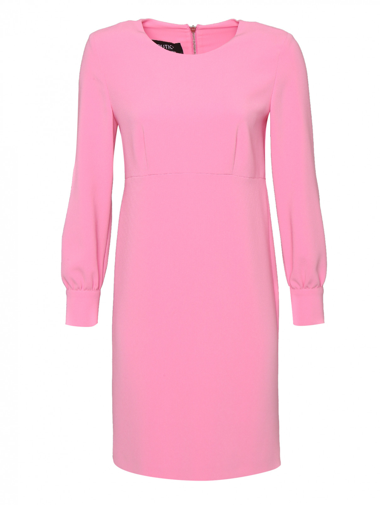 Платье прямое на молнии Moschino Boutique  –  Общий вид  – Цвет:  Розовый