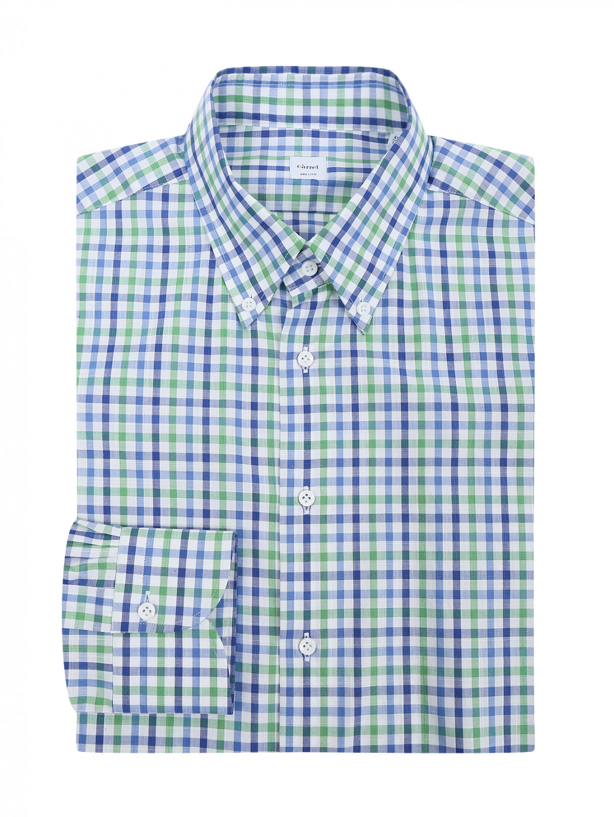 Рубашка из хлопка с узором "клетка" Carrel  –  Общий вид  – Цвет:  Узор