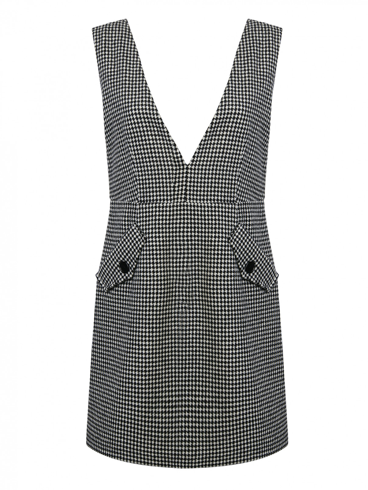 Платье-сарафан из шерсти Tara Jarmon  –  Общий вид  – Цвет:  Черный