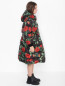 Пуховое пальто с цветочным узором Dolce & Gabbana  –  МодельВерхНиз2