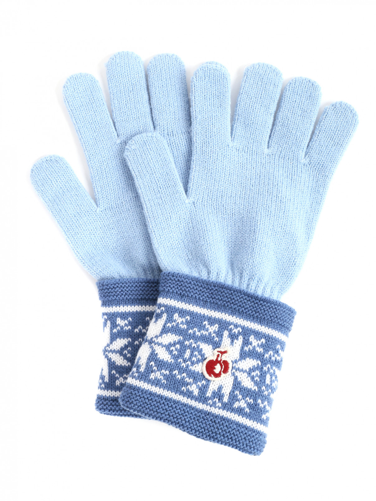 Перчатки из шерсти BOSCO  –  Общий вид  – Цвет:  Синий