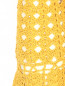Трикотажное платье из хлопка фактурной вязки Alberta Ferretti  –  Деталь