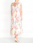 Платье-макси из шелка с цветочным узором Max Mara  –  Модель Верх-Низ1