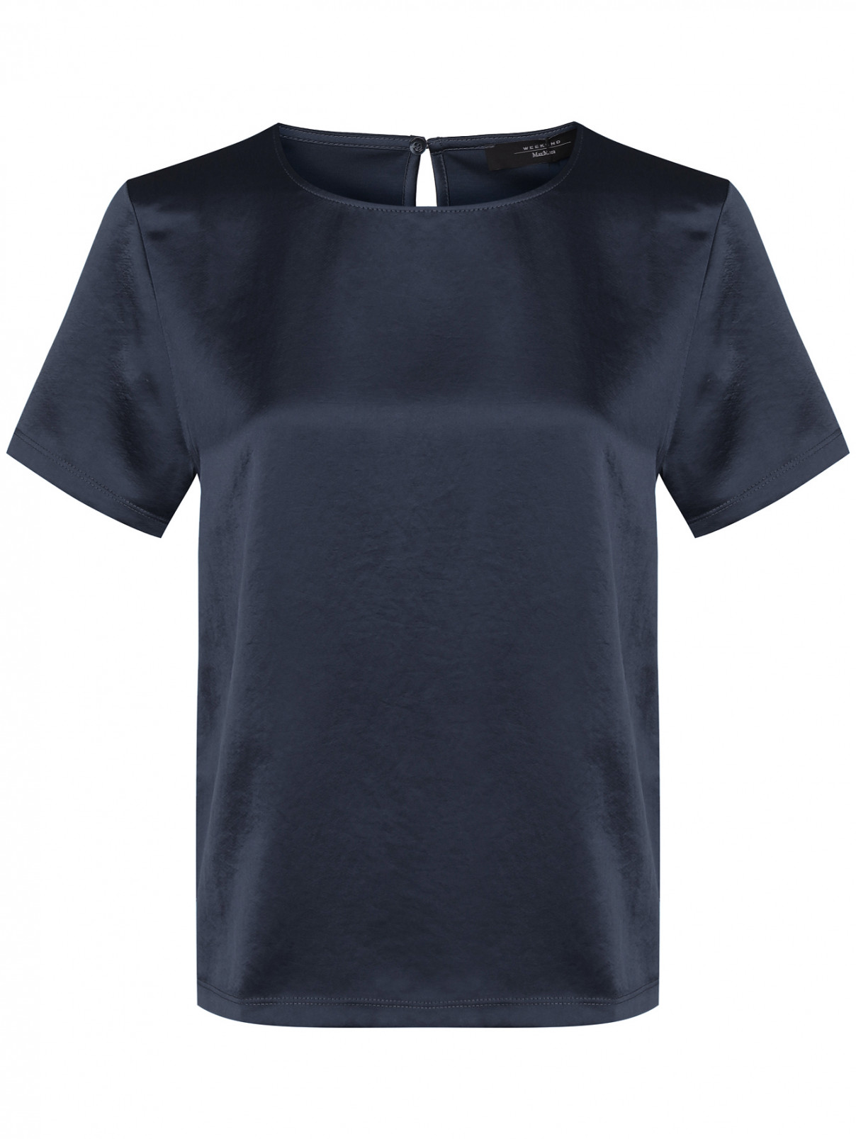 Блуза базовая с короткими рукавами Weekend Max Mara  –  Общий вид  – Цвет:  Черный