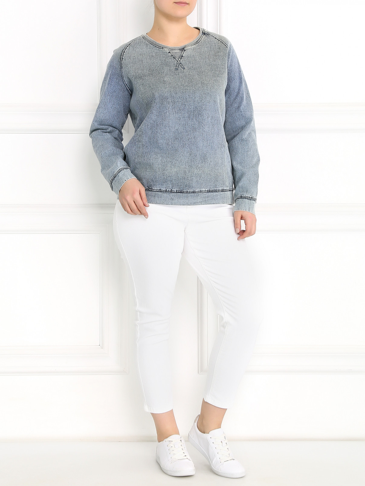 Узкие джинсы с заниженной посадкой Marina Sport  –  Модель Общий вид  – Цвет:  Белый