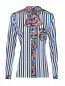 Блуза в полоску с цветочным узором Persona by MR  –  Общий вид