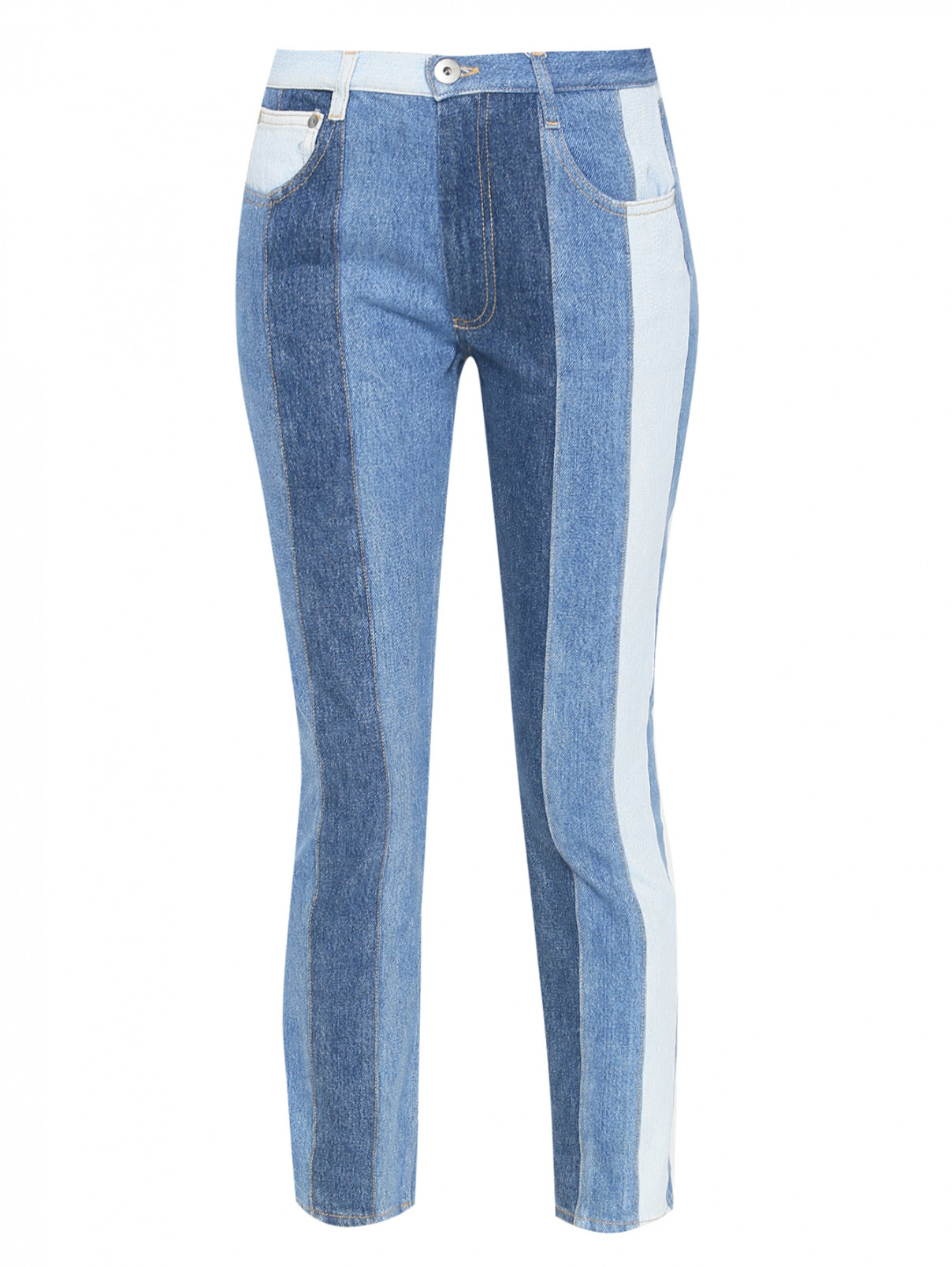 Укороченные джинсы Maison Margiela  –  Общий вид  – Цвет:  Синий