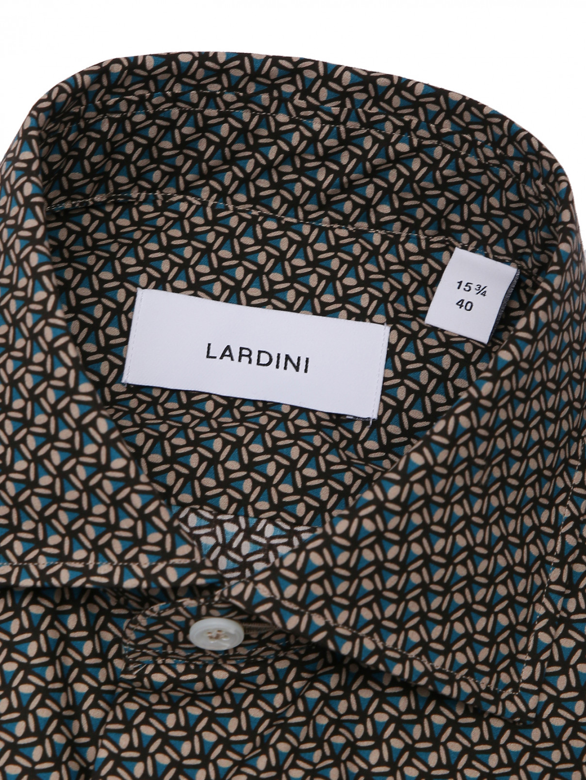 Рубашка из хлопка с узором LARDINI  –  Деталь1  – Цвет:  Узор