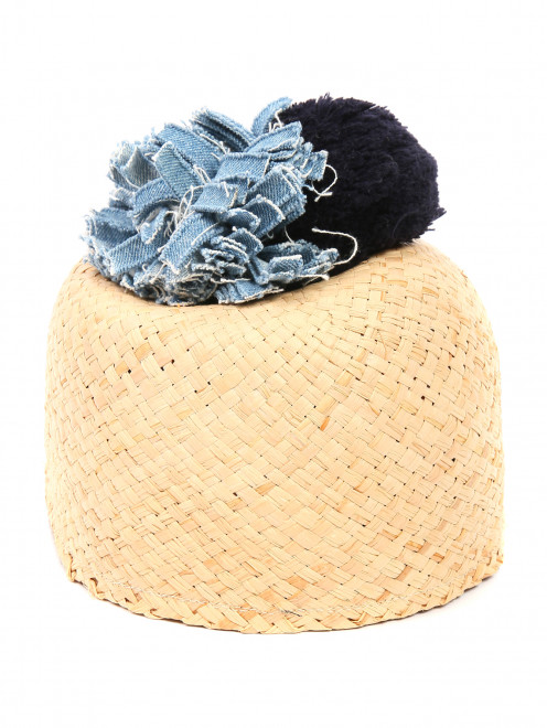 Шляпа из соломы с декоративной отделкой - Обтравка2