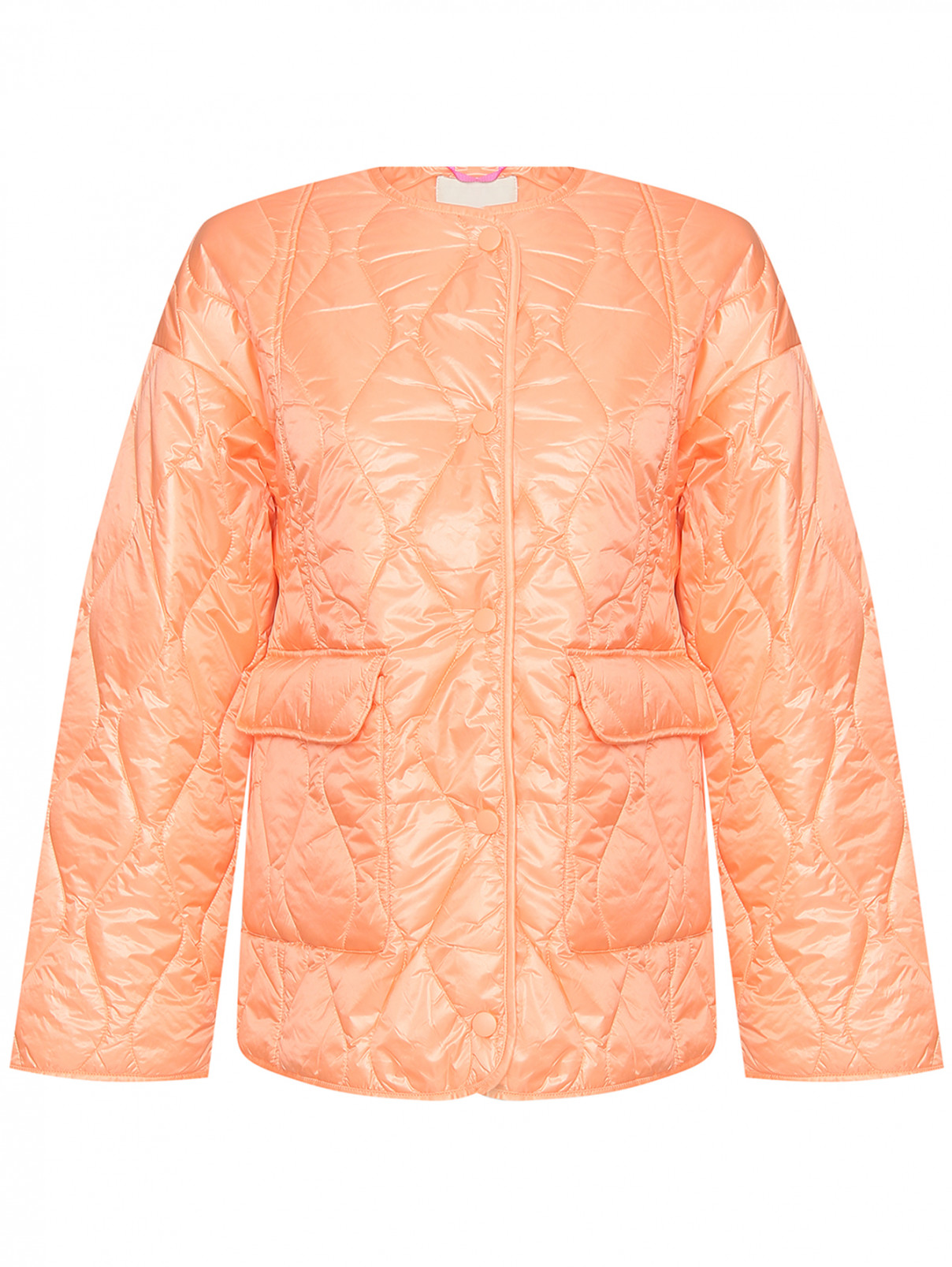 Стеганая куртка на пуговицах DEHA  –  Общий вид  – Цвет:  Розовый
