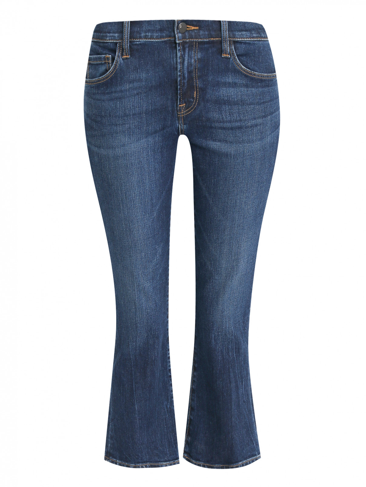 Укороченные джинсы из темного денима J Brand  –  Общий вид  – Цвет:  Синий