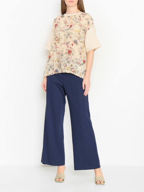 Широкие брюки из лиоцелла и вискозы Weekend Max Mara - МодельОбщийВид