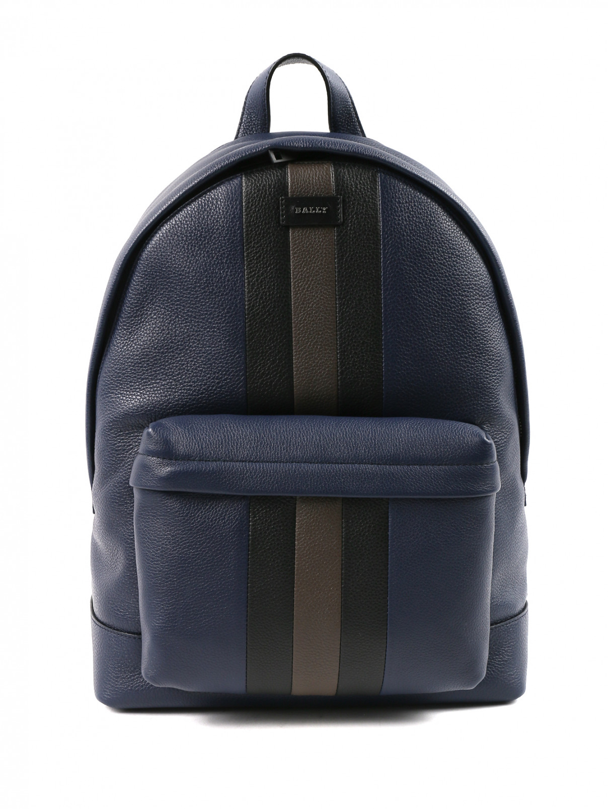 Рюкзак из кожи с контрастной вставкой Bally  –  Общий вид  – Цвет:  Синий