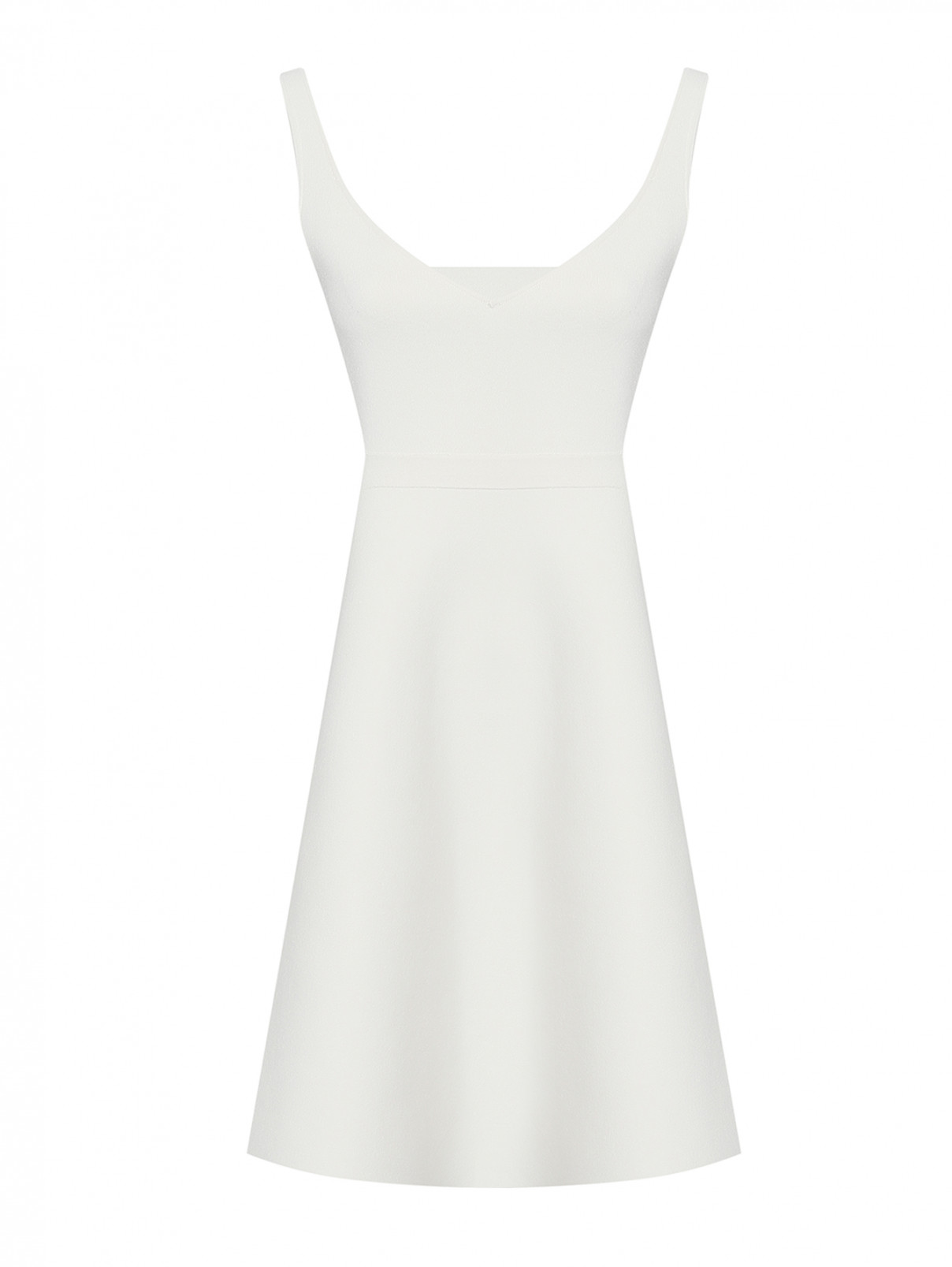 Трикотажное платье с вырезами Theory  –  Общий вид  – Цвет:  Белый