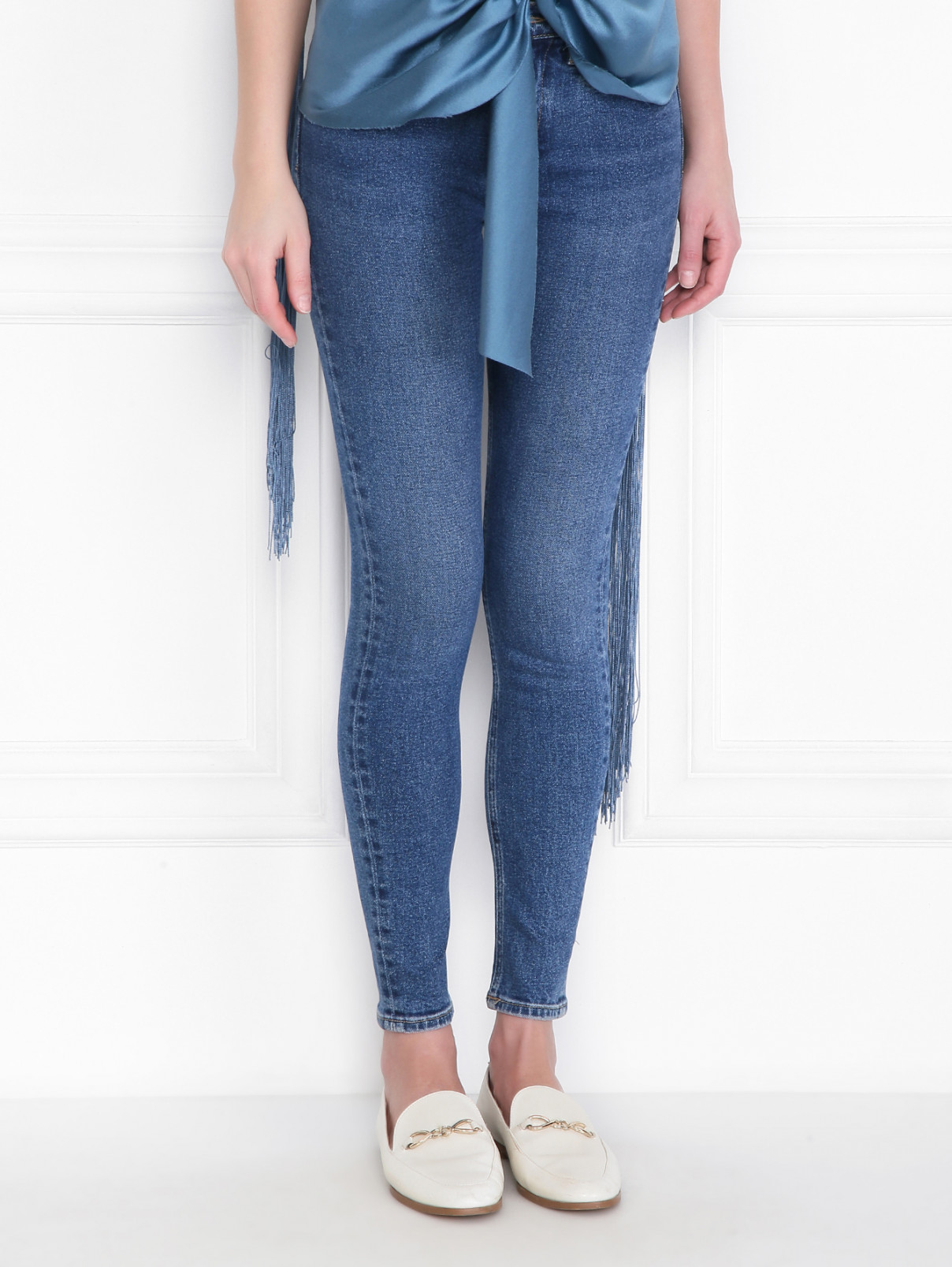 Джинсы из смешанного хлопка Calvin Klein Jeans  –  МодельВерхНиз  – Цвет:  Синий