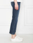 Укороченные джинсы с бахромой Red Valentino  –  МодельВерхНиз2
