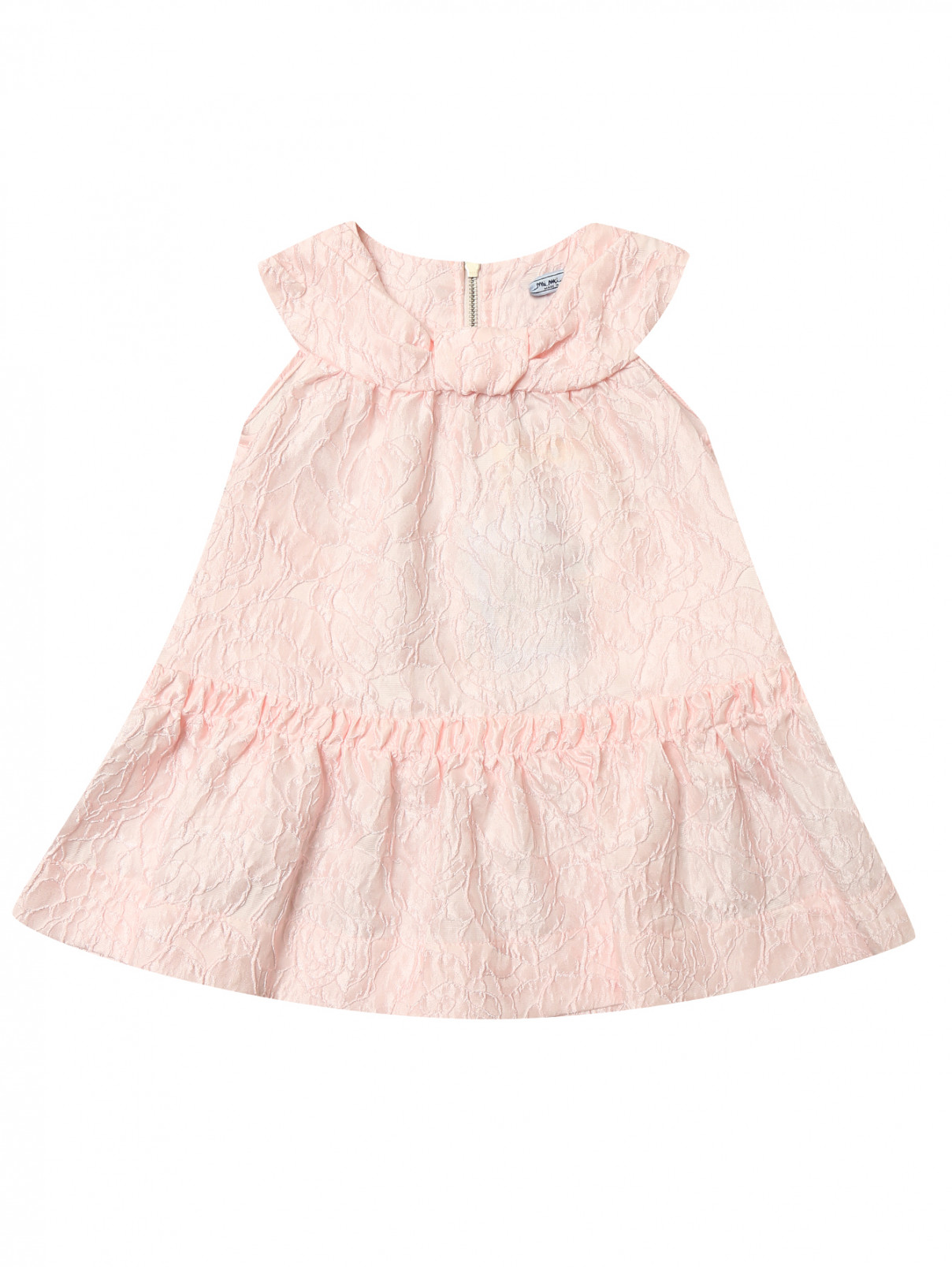 Платье с рельефной фактурой MiMiSol  –  Общий вид  – Цвет:  Розовый