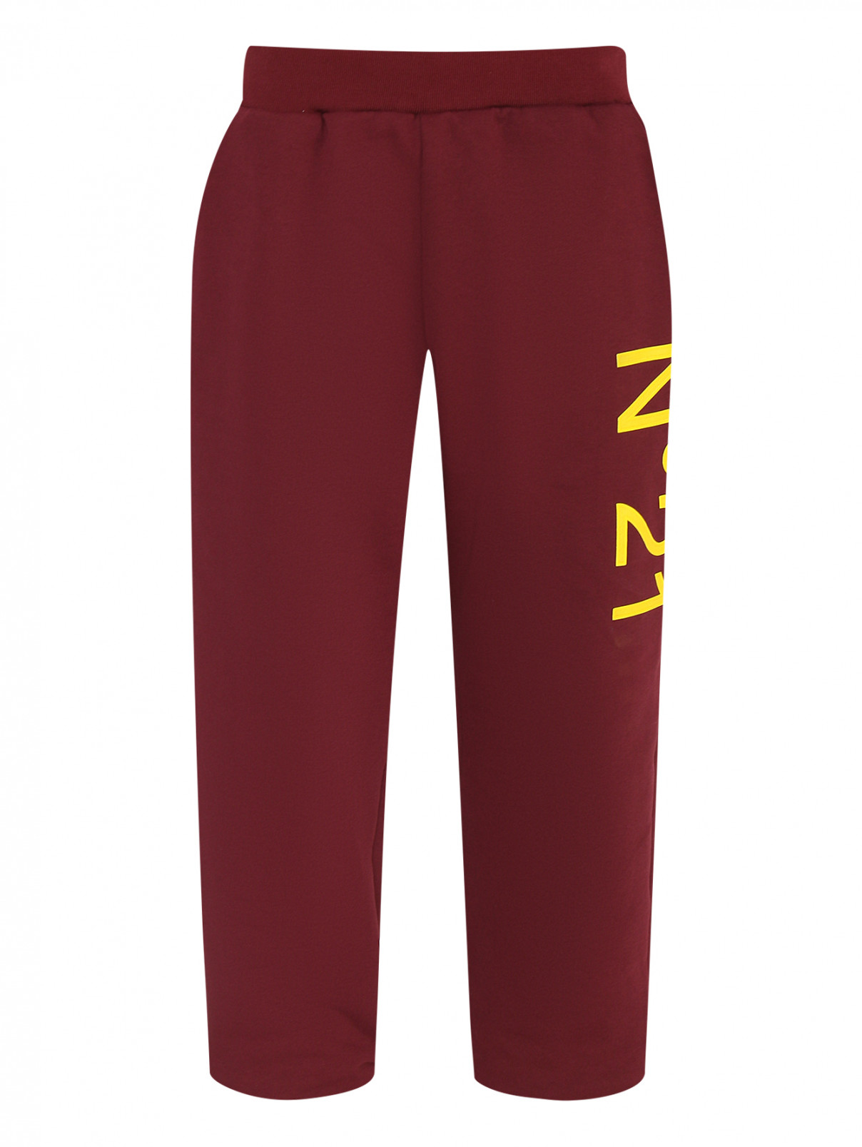 Трикотажные брюки с принтом N21  –  Общий вид  – Цвет:  Красный