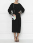 Платье-миди с декоративной отделкой на рукавах Alberta Ferretti  –  МодельОбщийВид