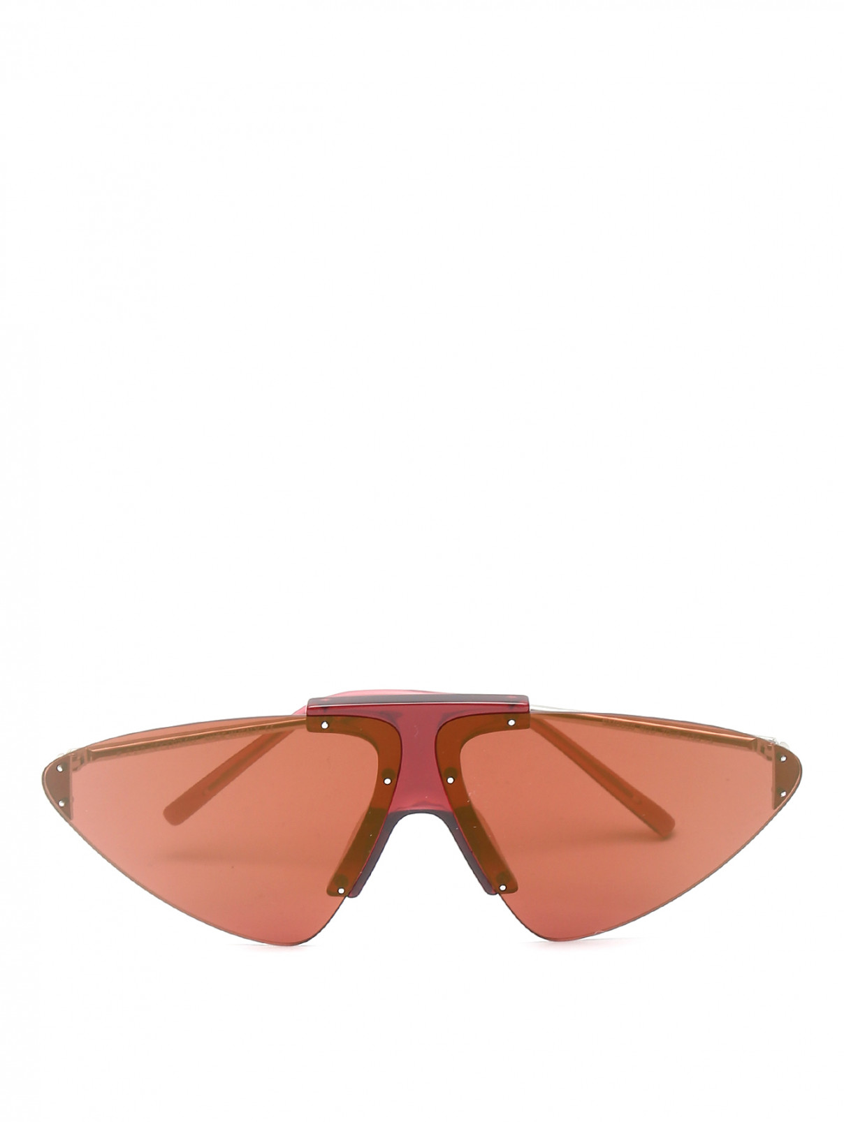 Очки солнцезащитные с металлическими дужками Max Mara  –  Общий вид  – Цвет:  Красный