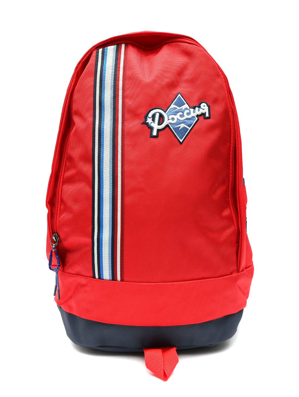 Рюкзак из текстиля с аппликацией BOSCO  –  Общий вид  – Цвет:  Красный