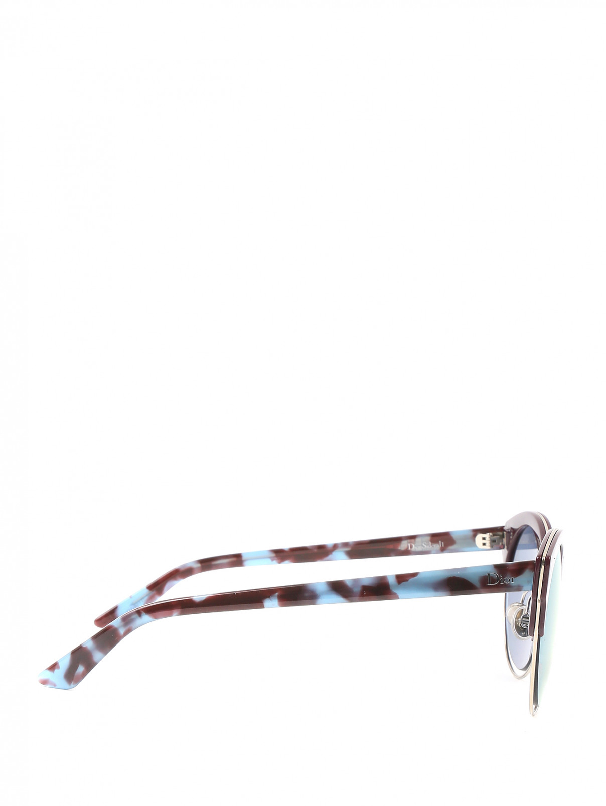 Солнцезащитные очки в оправе из пластика и металла Christian Dior  –  Обтравка2  – Цвет:  Красный