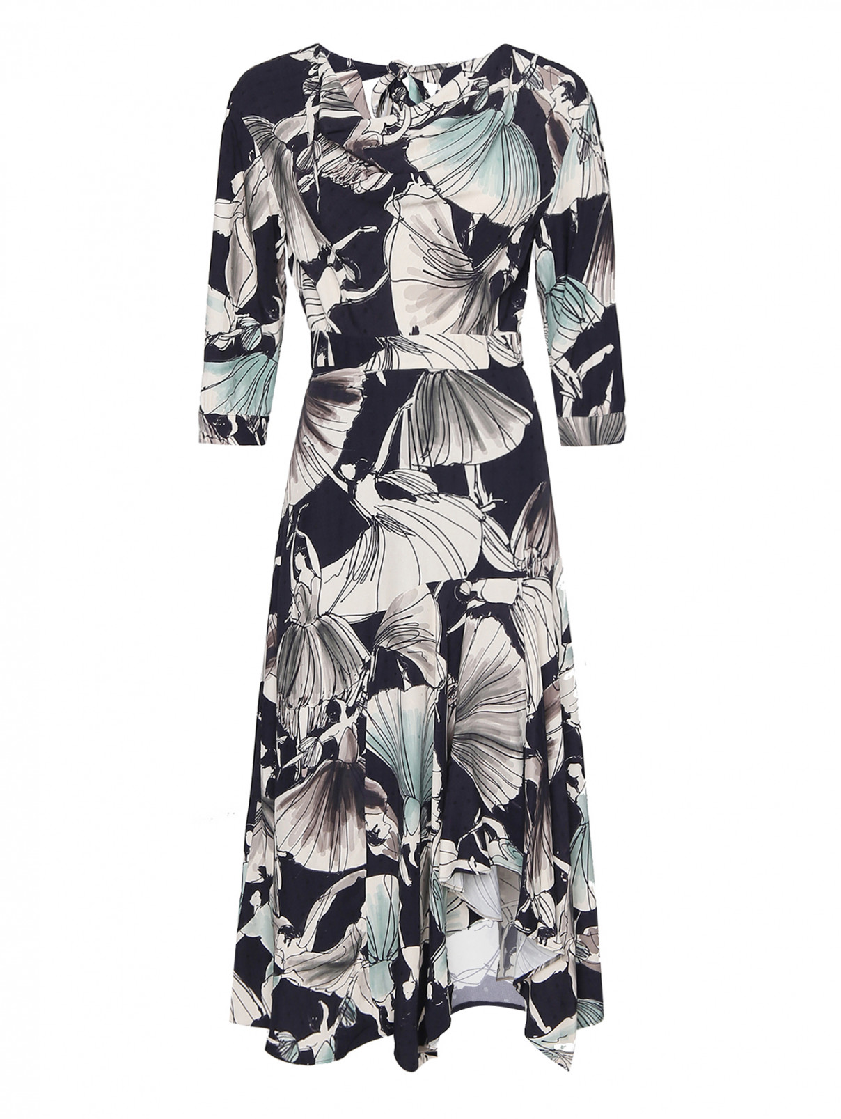 Платье из вискозы с узором Max&Co  –  Общий вид  – Цвет:  Узор