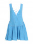 Платье-мини изо льна с контрастной отделкой A mere Co  –  Общий вид