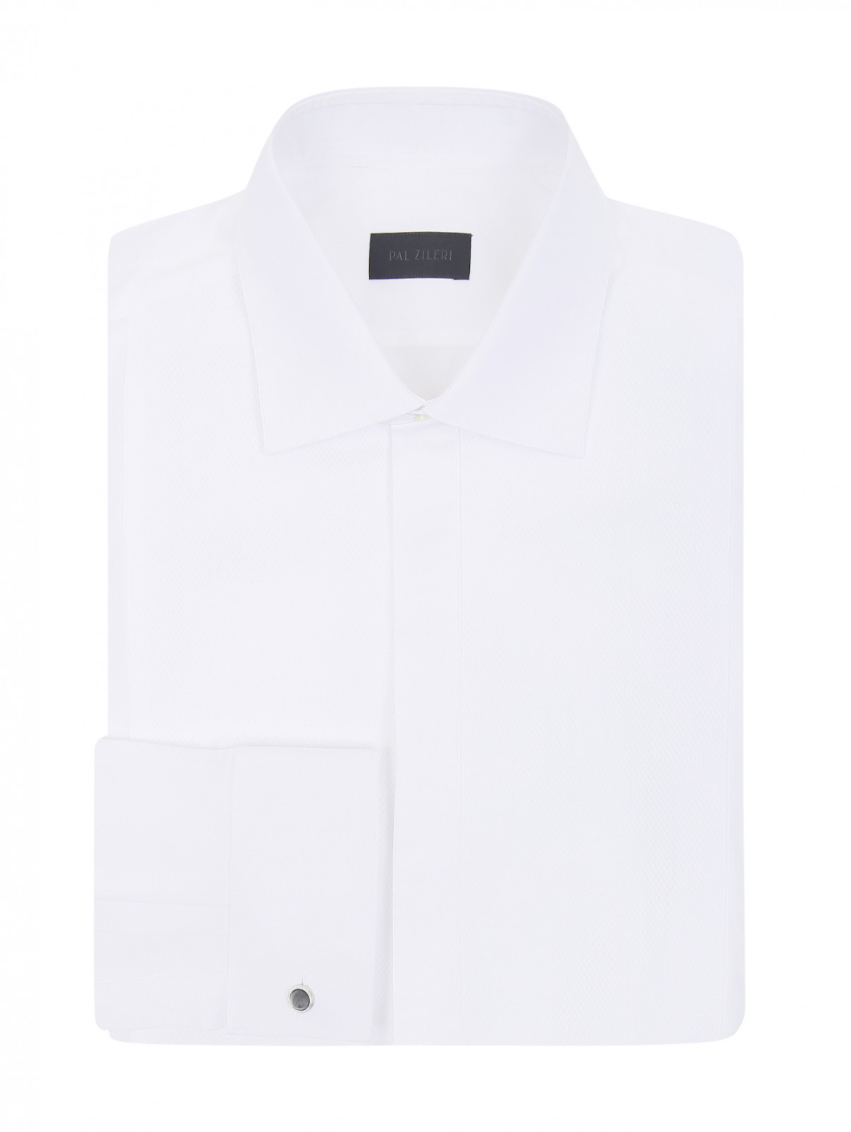 Рубашка из хлопка под запонки Pal Zileri  –  Общий вид  – Цвет:  Белый