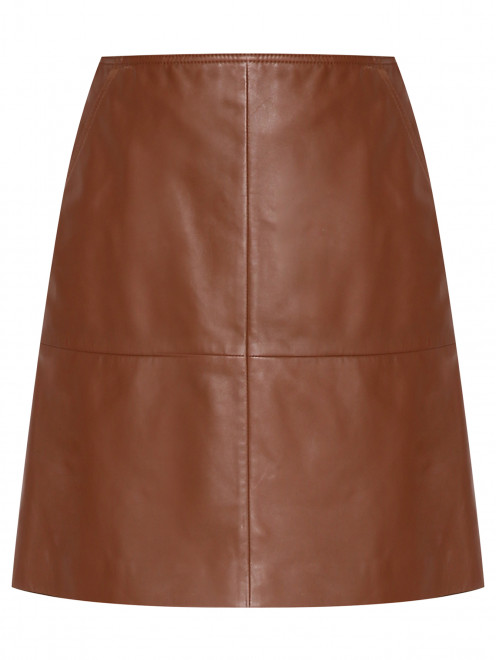 Кожаная мини-юбка с карманами Luisa Spagnoli - Общий вид