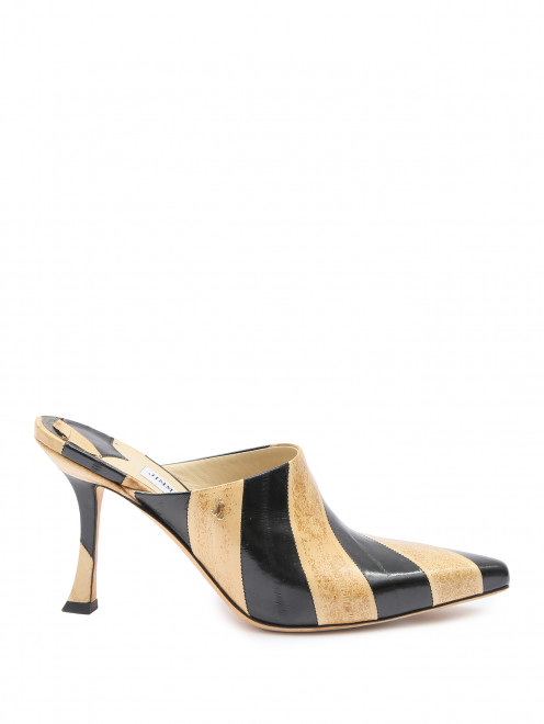Туфли-мюли из двух видов кожи Jimmy Choo - Обтравка1