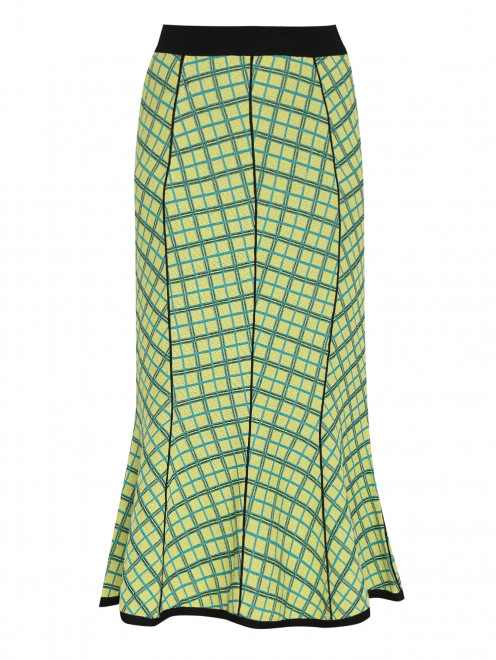 Юбка трикотажная из вискозы и хлопка, в клетку Antonio Marras - Общий вид