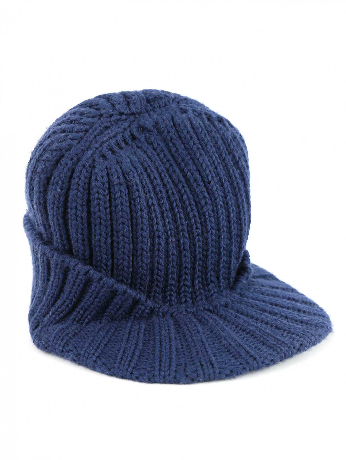 Шерстяная шапка с козырьком Regina  –  Общий вид  – Цвет:  Синий
